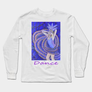 Dancer woman girl at mardi gras Long Sleeve T-Shirt